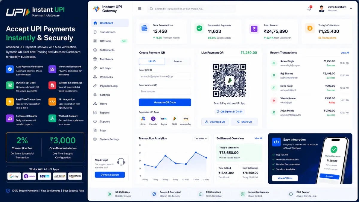 Instant UPI Payment Gateway - Premium Digital Product by WebzAPI