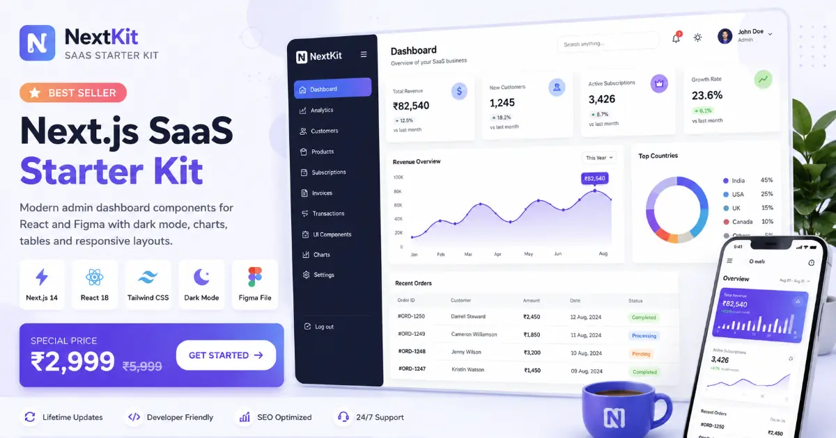 Next.js SaaS Starter Kit - Premium Digital Product by WebzAPI