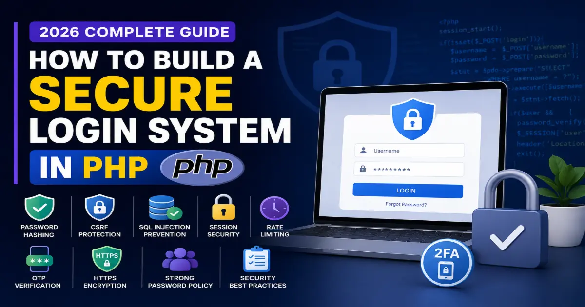 How to Build a Secure Login System in PHP (2026 Complete Guide)